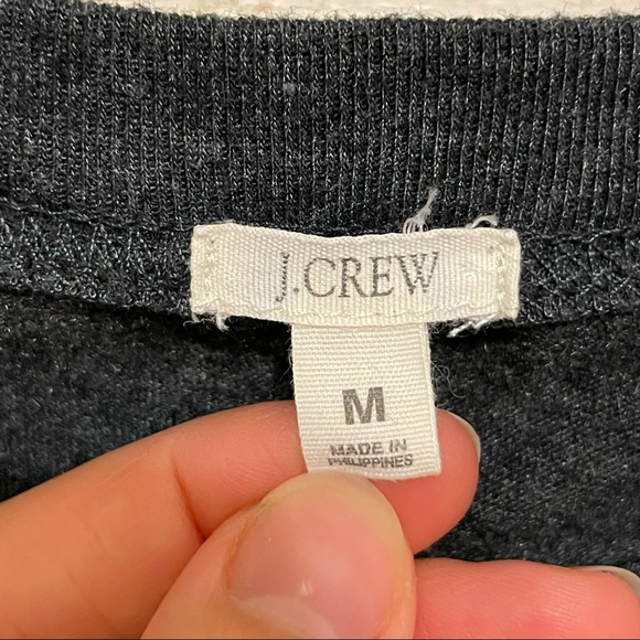 J. CREW Charcoal Gray Sweatshirt Shirt - Picture 3 of 4